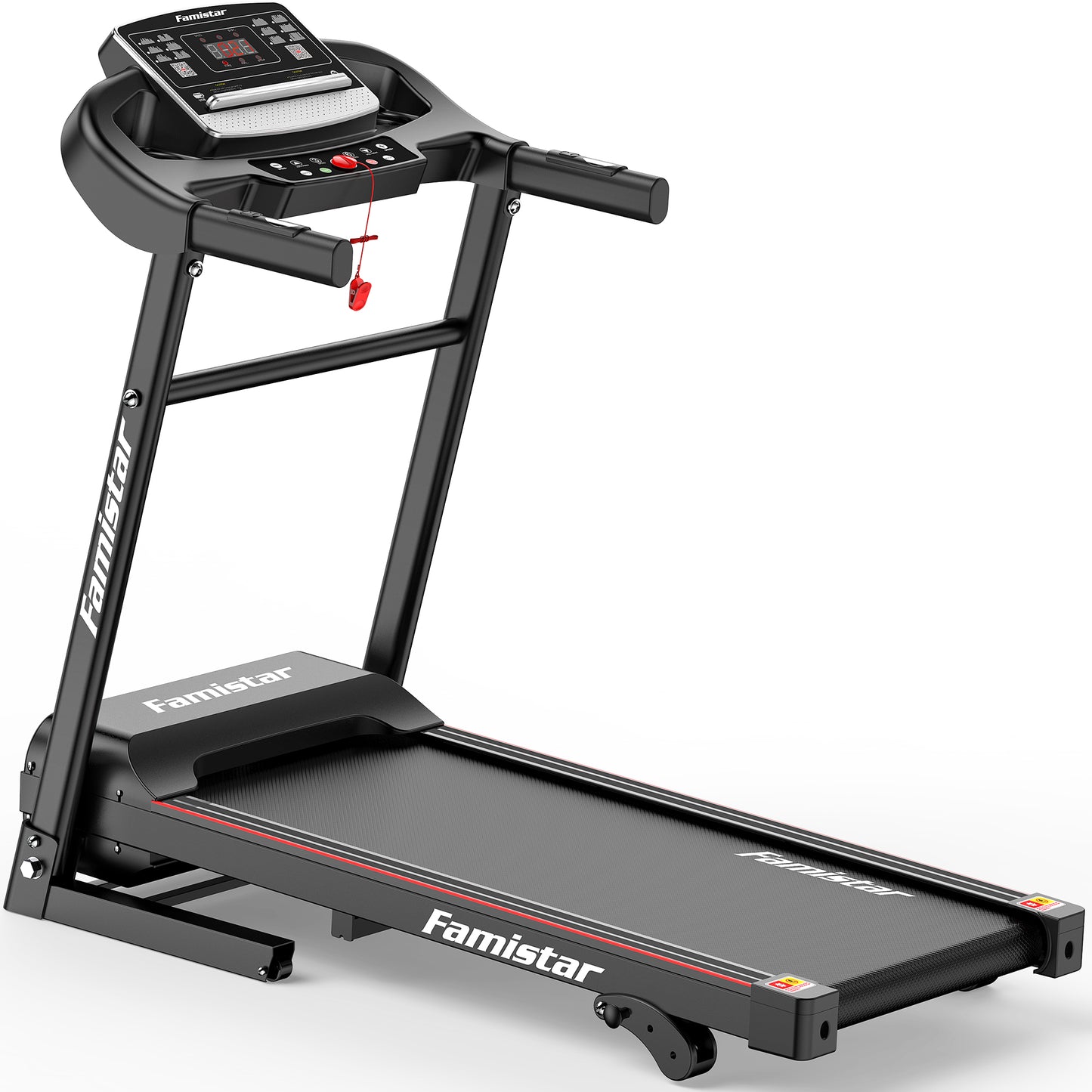 Portable Treadmill 265lbs Capacity, 2.5HP Speed Folding Treadmill for Home 7.5MPH with 12+3 Programs 3 Manual Incline, Exercise Equipment with 2.95” Thickened Running Deck, Music Speakers